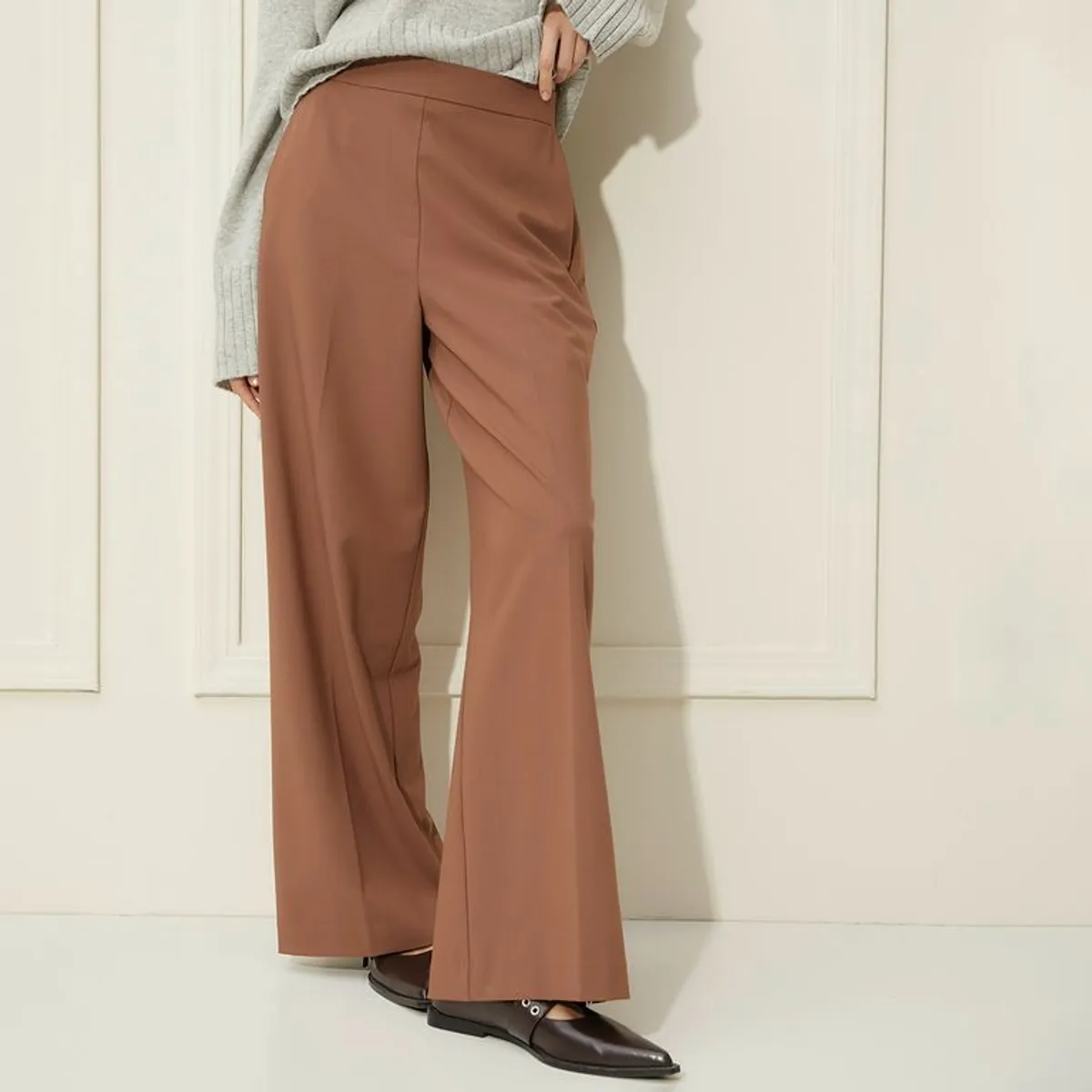 BASEMENT - Pantalón Wide leg Mujer Tiro alto Basement