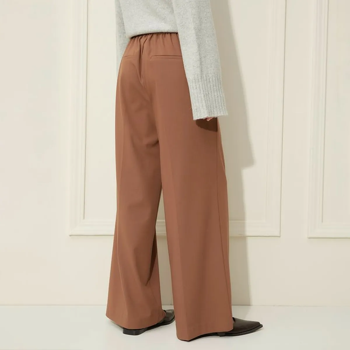 BASEMENT - Pantalón Wide leg Mujer Tiro alto Basement