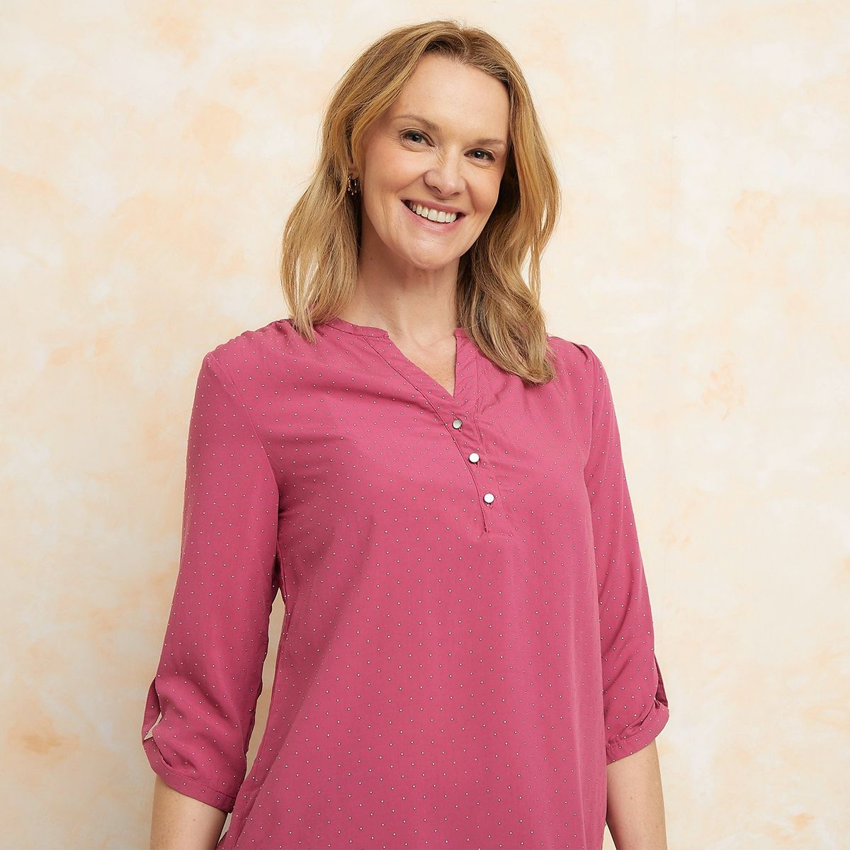 SOUTHLAND - Blusa Mujer Con aplique Manga 3/4 Southland