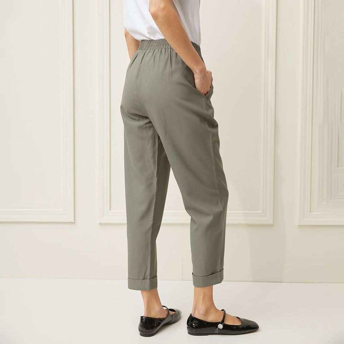 BASEMENT - Pantalón Recto Mujer Tiro medio Basement