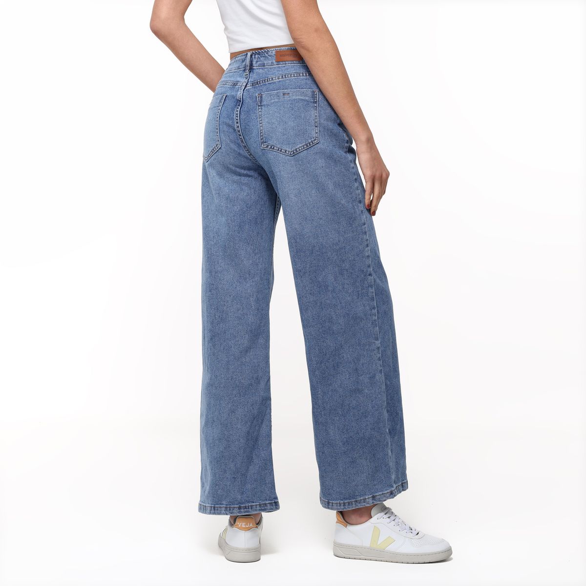 UNIVERSITY CLUB - Jean Wide leg Mujer Tiro alto University Club