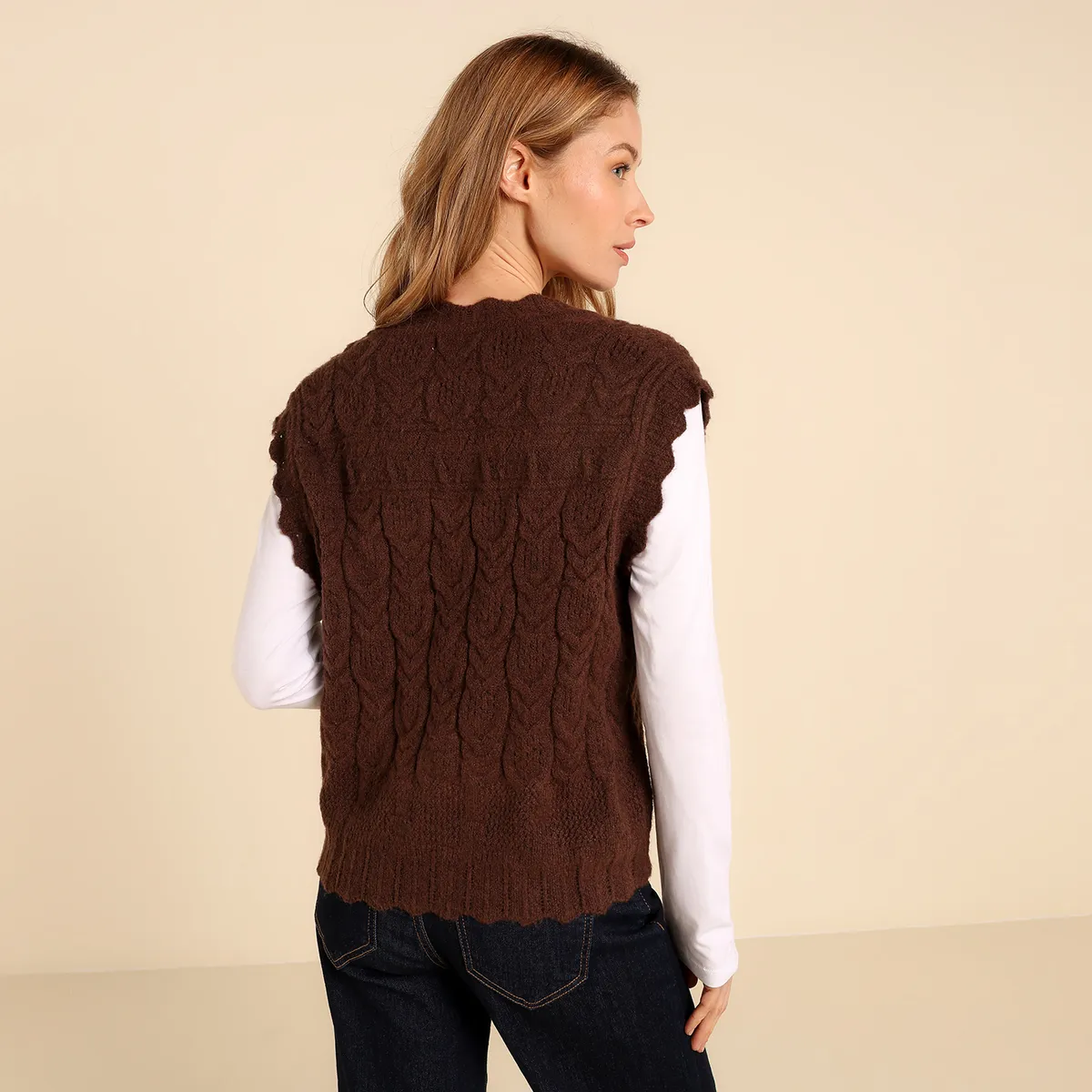 UNIVERSITY CLUB - Chaleco Mujer Tejido Slim fit University Club