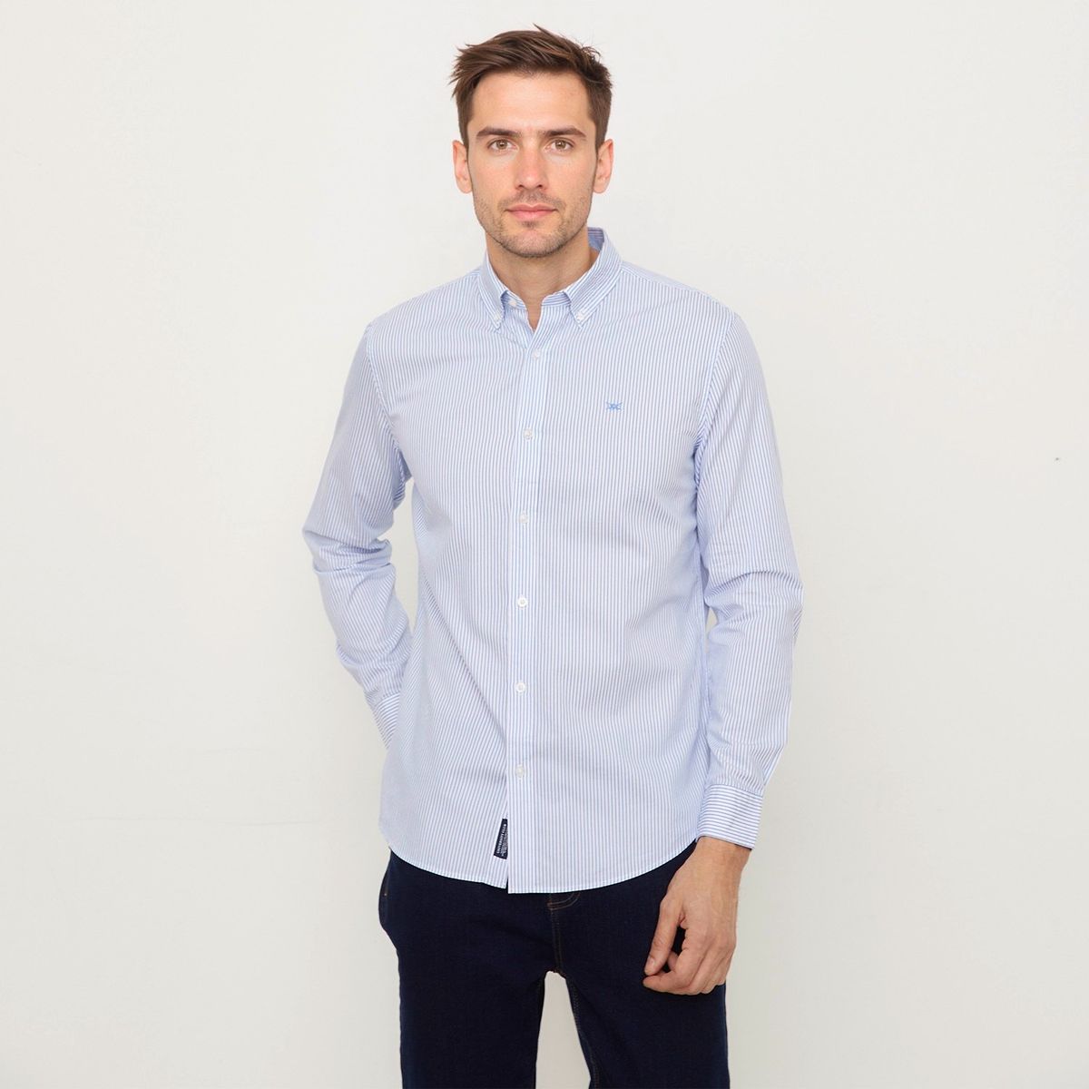 UNIVERSITY CLUB - Camisa Hombre de Cuadros Manga larga de Algodón UNIVERSITY CLUB 