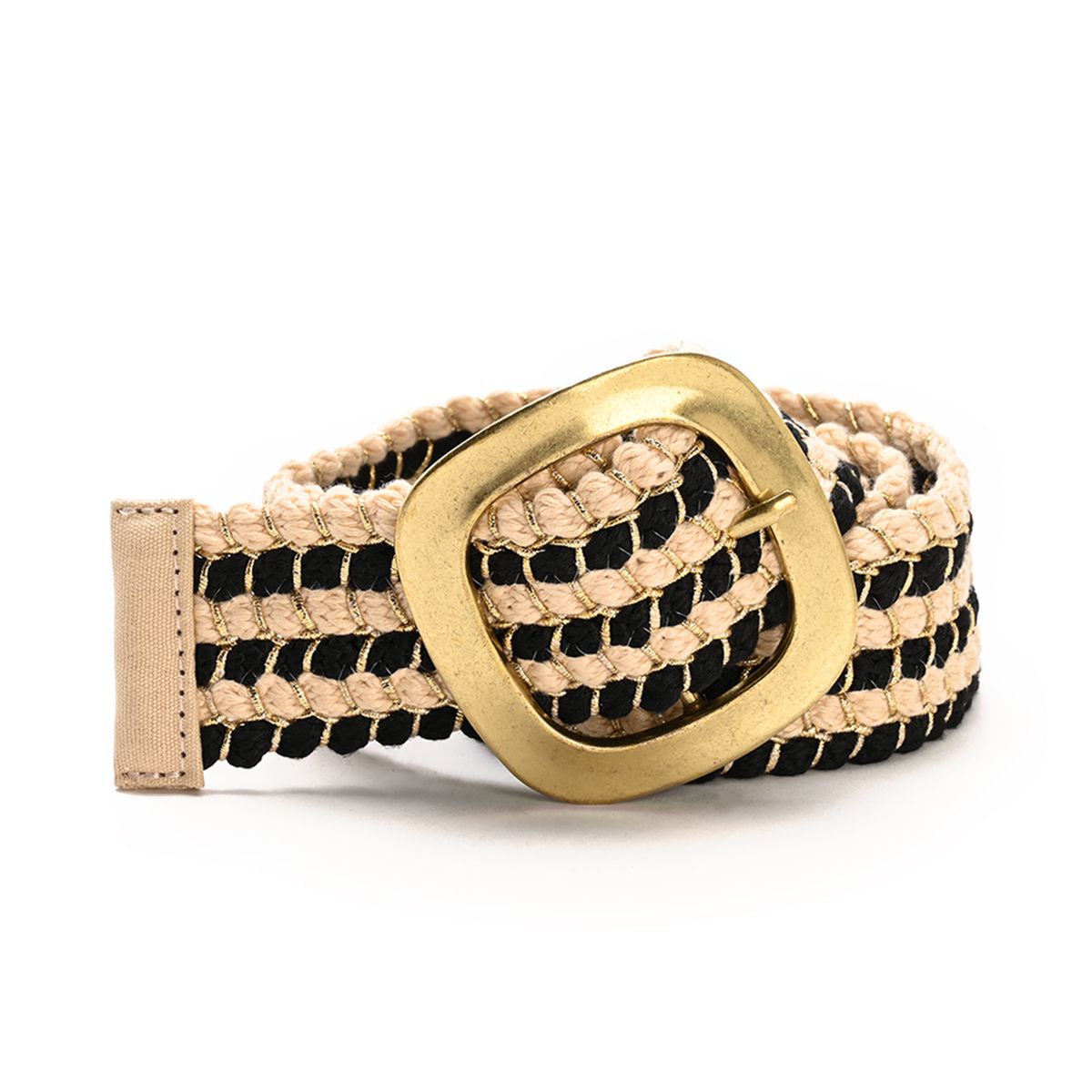 BASEMENT - Cinturón Sintet CIB106AV26 BLACK AND WHITE S/M