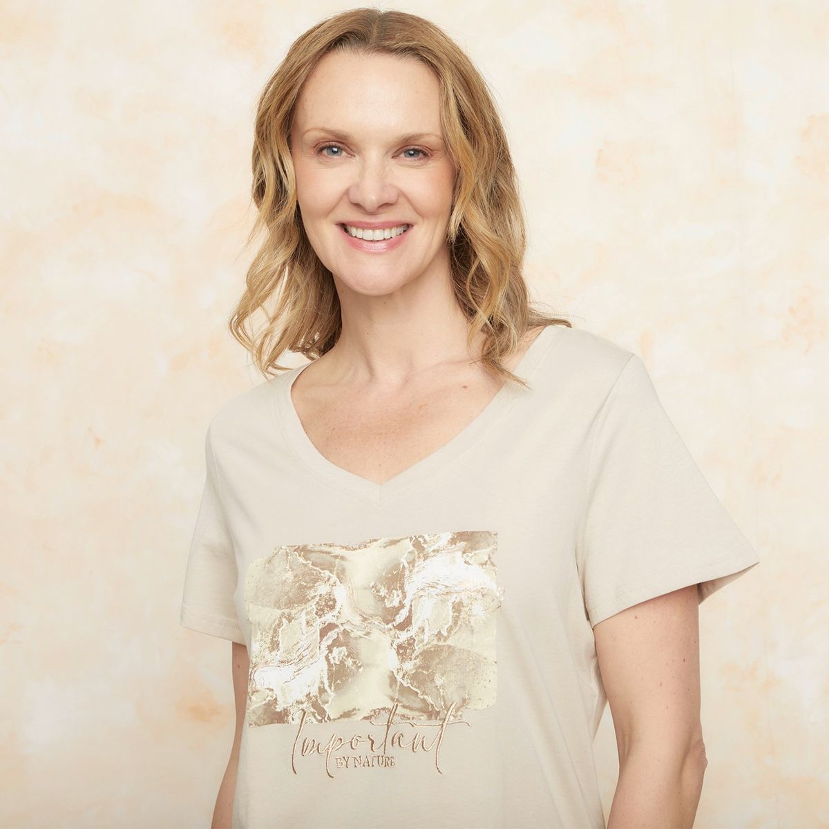 SOUTHLAND - Camiseta Mujer con Estampado Manga corta de Algodón Southland