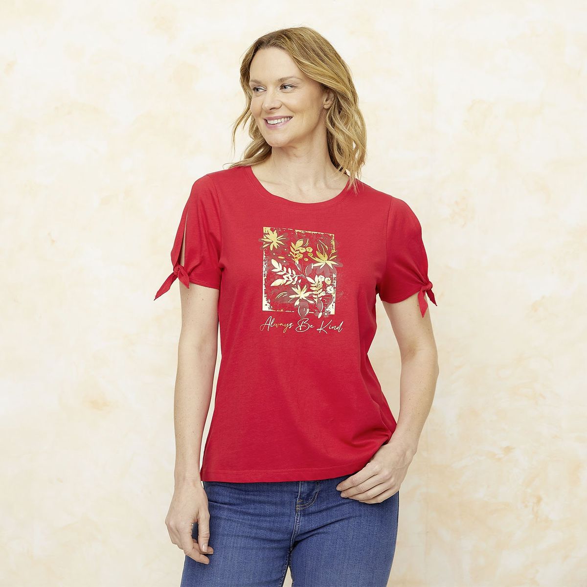 SOUTHLAND - Camiseta Mujer con Estampado Manga corta de Algodón Southland