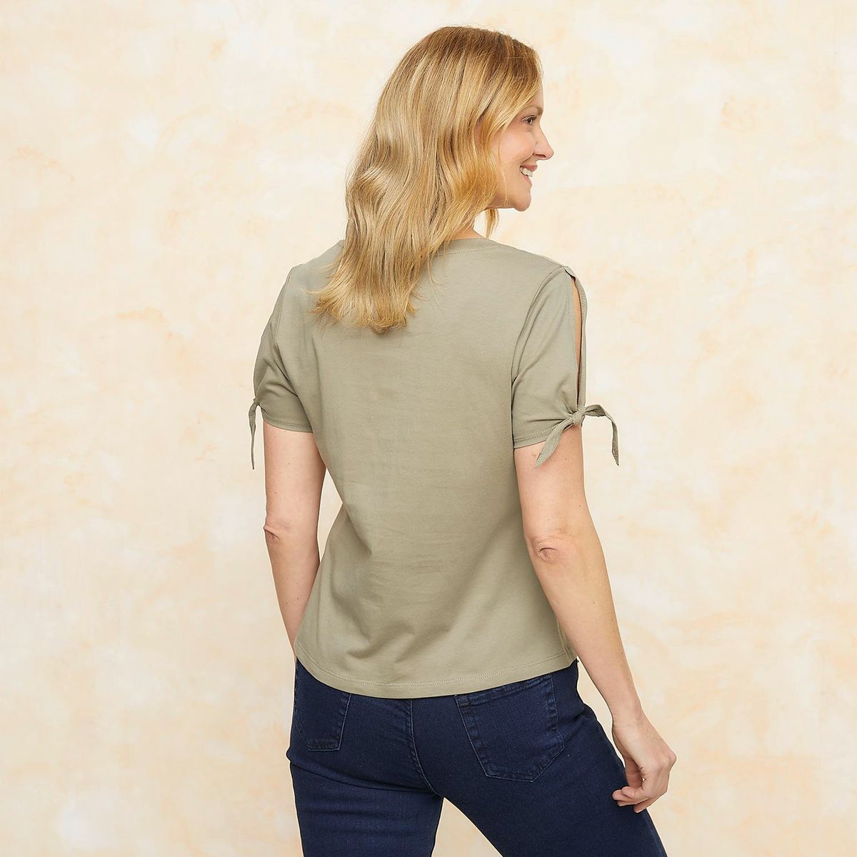 SOUTHLAND - Camiseta Mujer con Estampado Manga corta de Algodón Southland