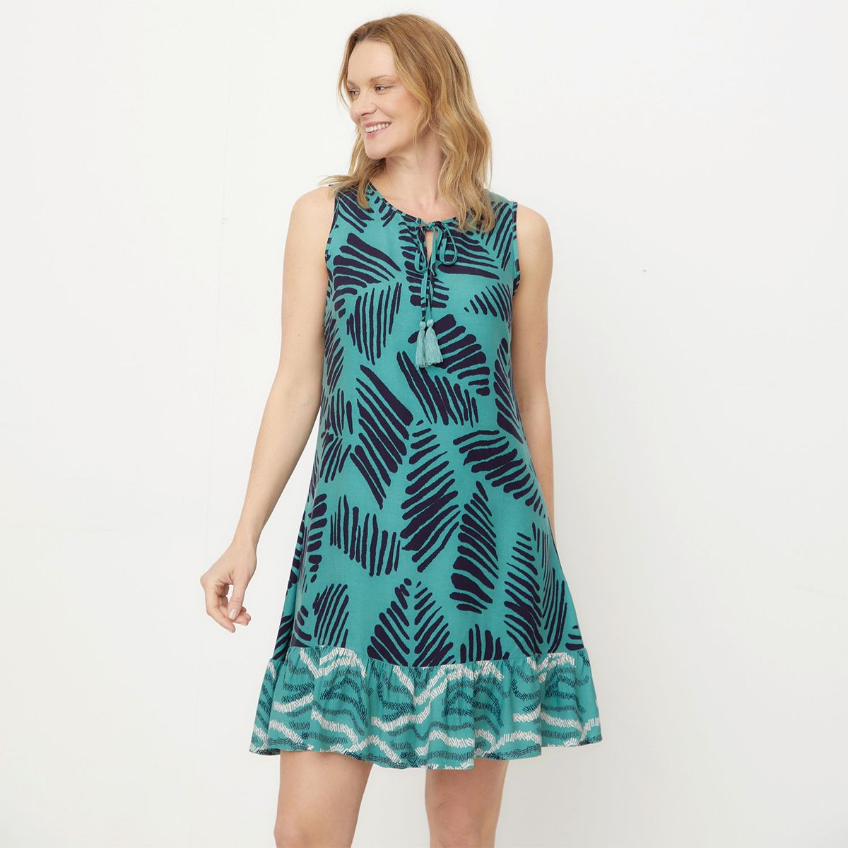 NEWPORT - Vestido Mujer Corto Casual con Estampado Newport