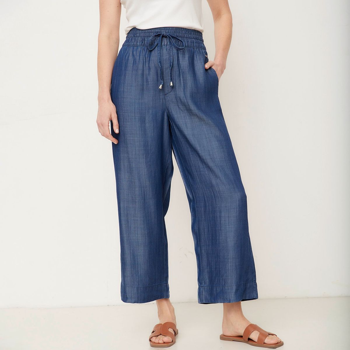 NEWPORT - Pantalón Culotte Mujer Tiro alto Newport