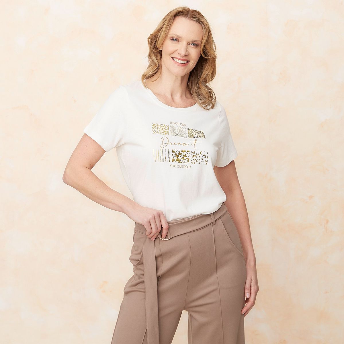 SOUTHLAND - Camiseta Mujer con Estampado Manga corta de Algodón Southland