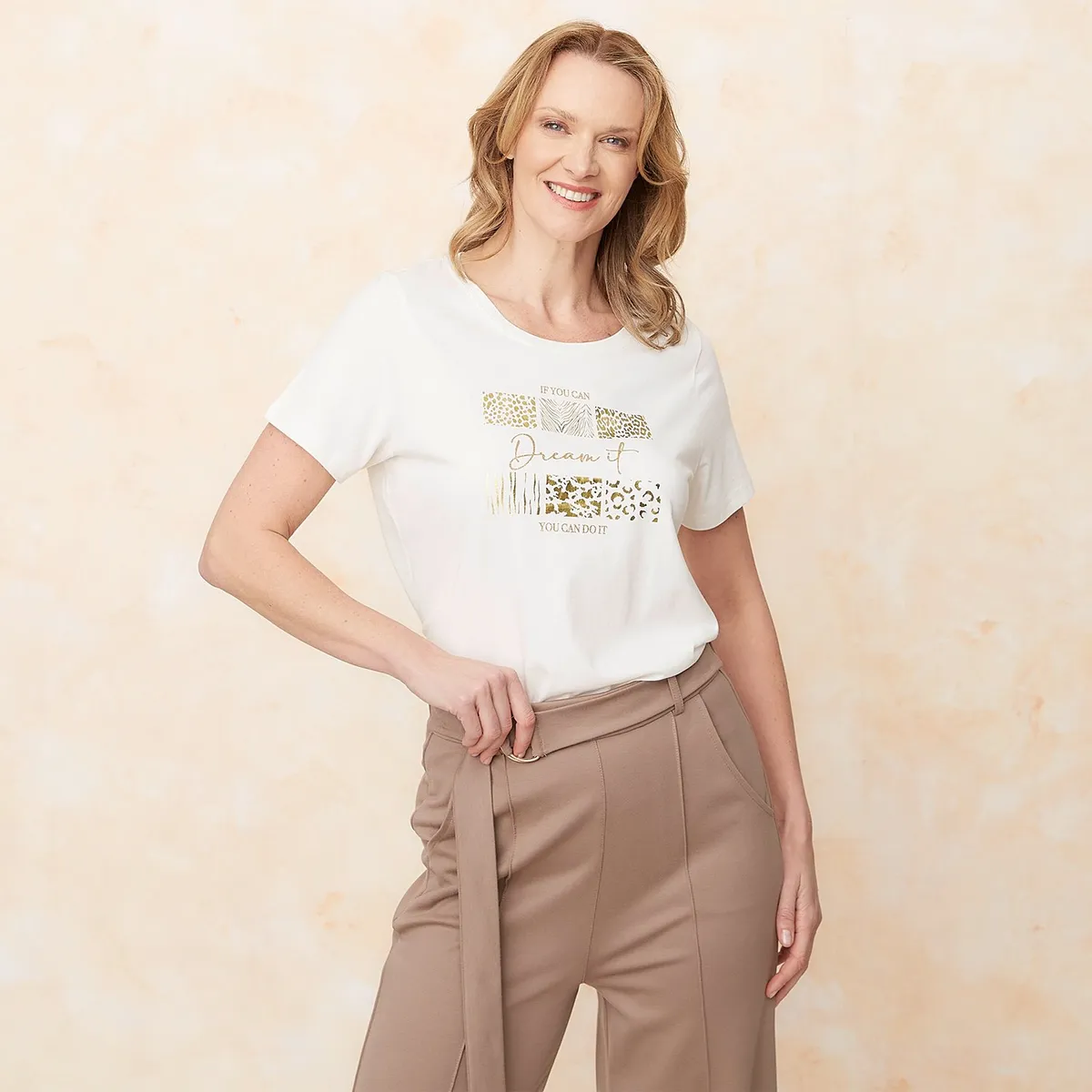 SOUTHLAND - Camiseta Mujer con Estampado Manga corta de Algodón Southland