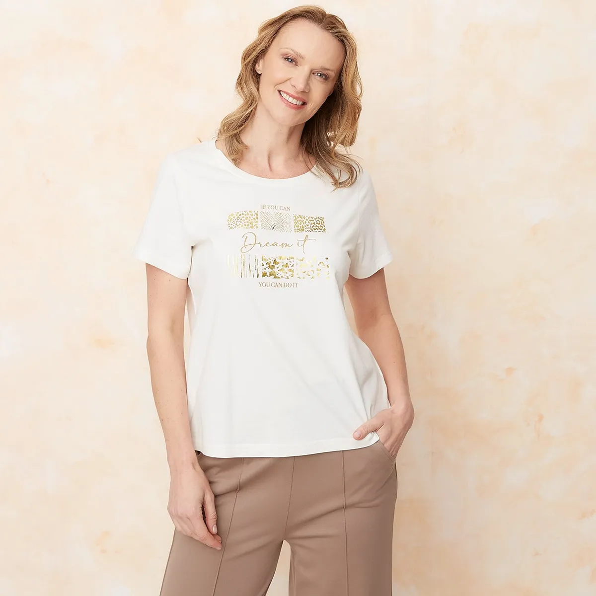 SOUTHLAND - Camiseta Mujer con Estampado Manga corta de Algodón Southland