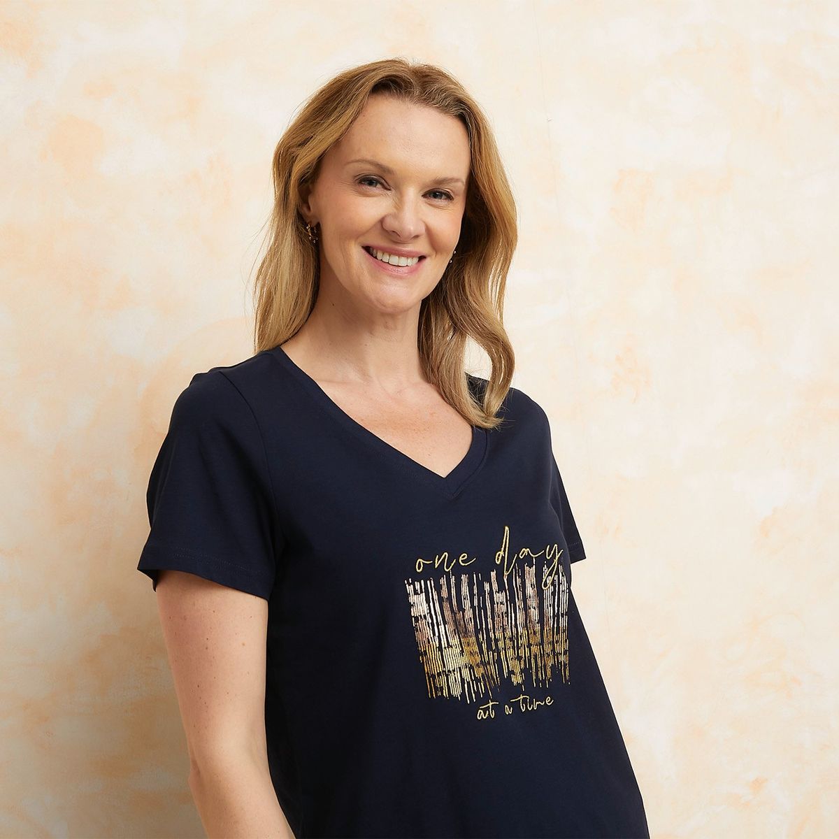 SOUTHLAND - Camiseta Mujer con Estampado Manga corta de Algodón Southland