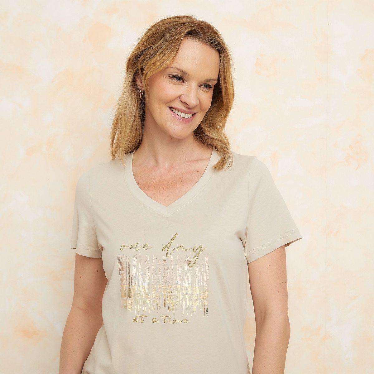 SOUTHLAND - Camiseta Mujer con Estampado Manga corta de Algodón Southland