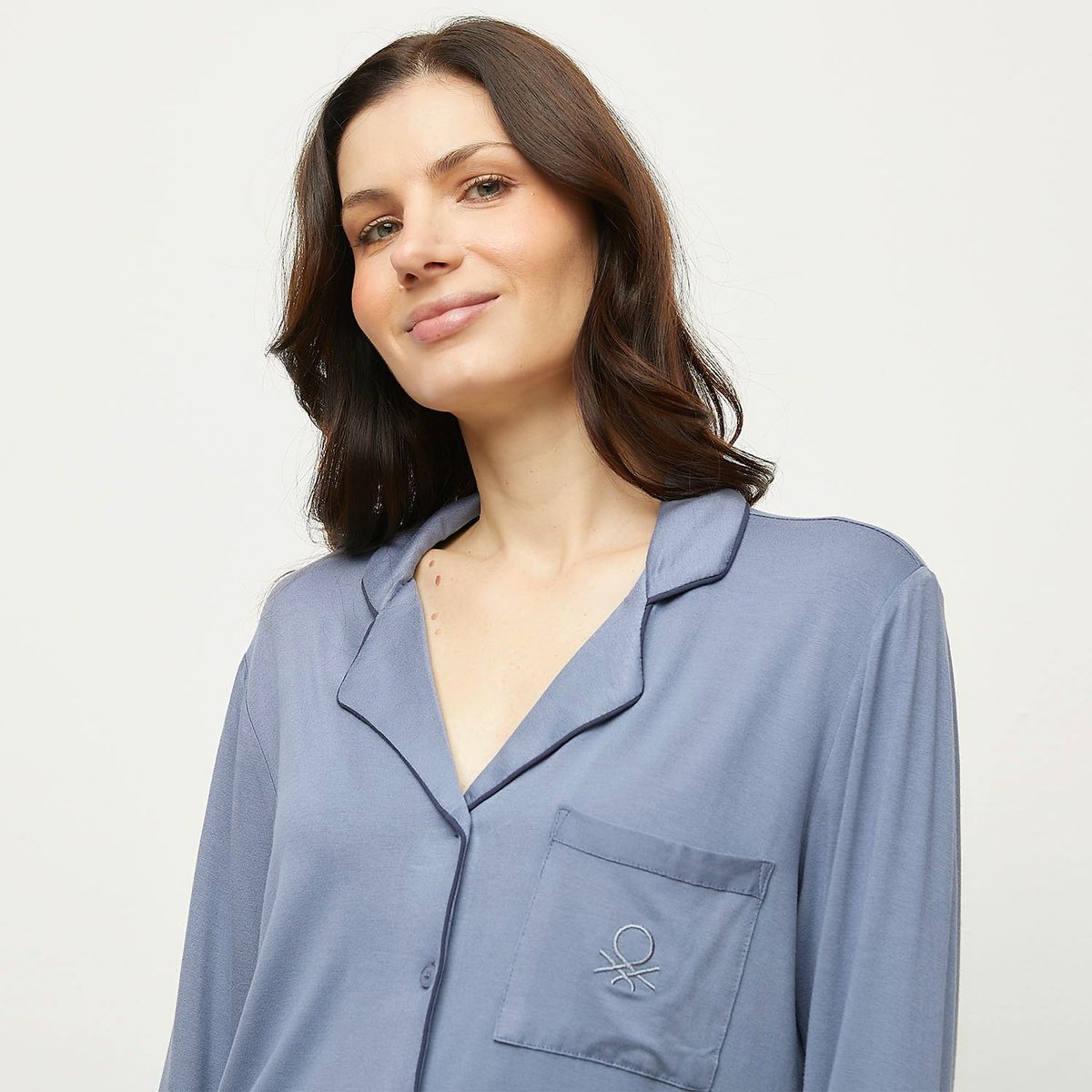 BENETTON - Pijama completa con pantalón Mujer Largo Manga larga Benetton