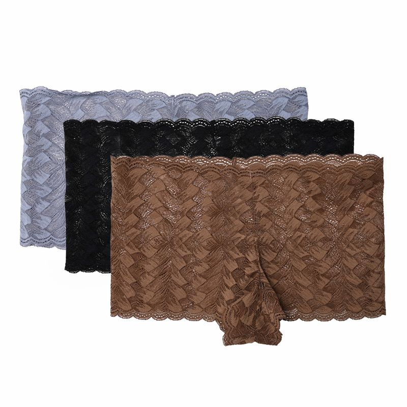 BLU - Cacheteros Pack de 3 con Encaje Mujer Blu