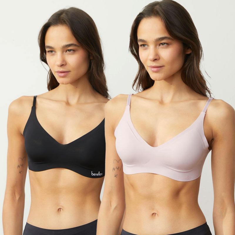 BENETTON - Brasieres Pack de 2 Invisible Sin varilla Benetton