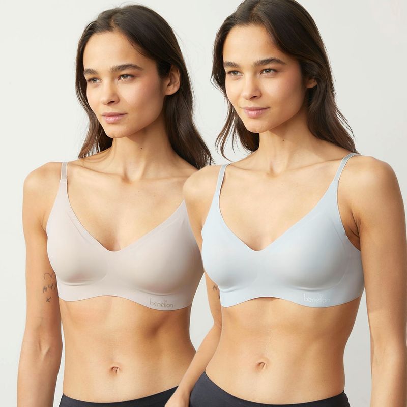 BENETTON - Brasieres Pack de 2 Invisible Sin varilla Benetton
