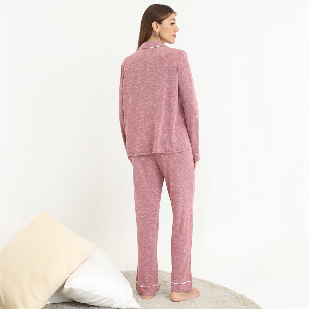 BLU - Pijama completa con pantalón Mujer Largo Manga larga Blu