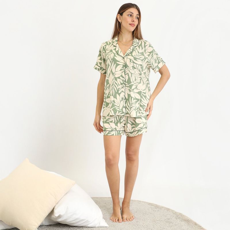 BLU - Pijama completa con pantalón Mujer Largo Manga corta Blu