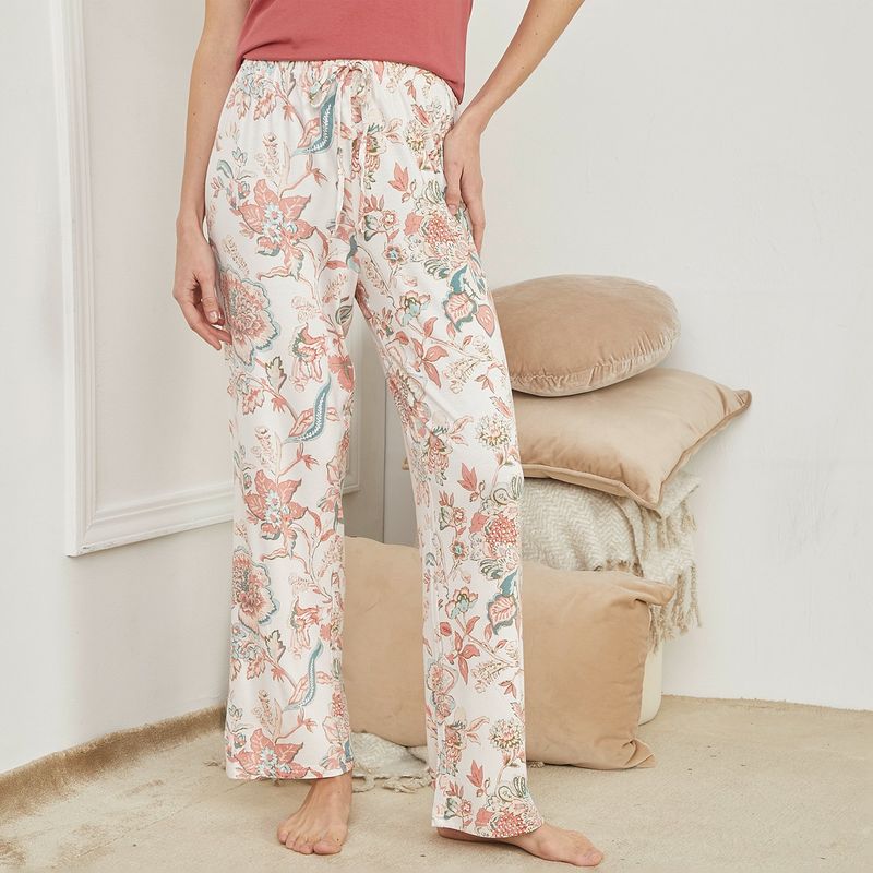 BLU - Pantalón de pijama Mujer Largo de Viscosa Blu