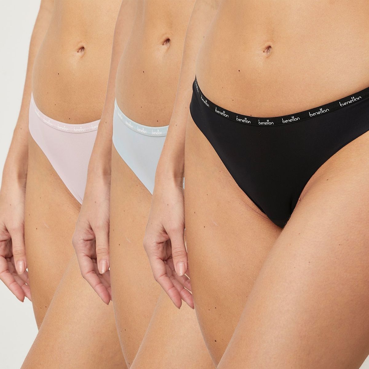BENETTON - Pantis Pack de 3 Invisible para Mujer Benetton