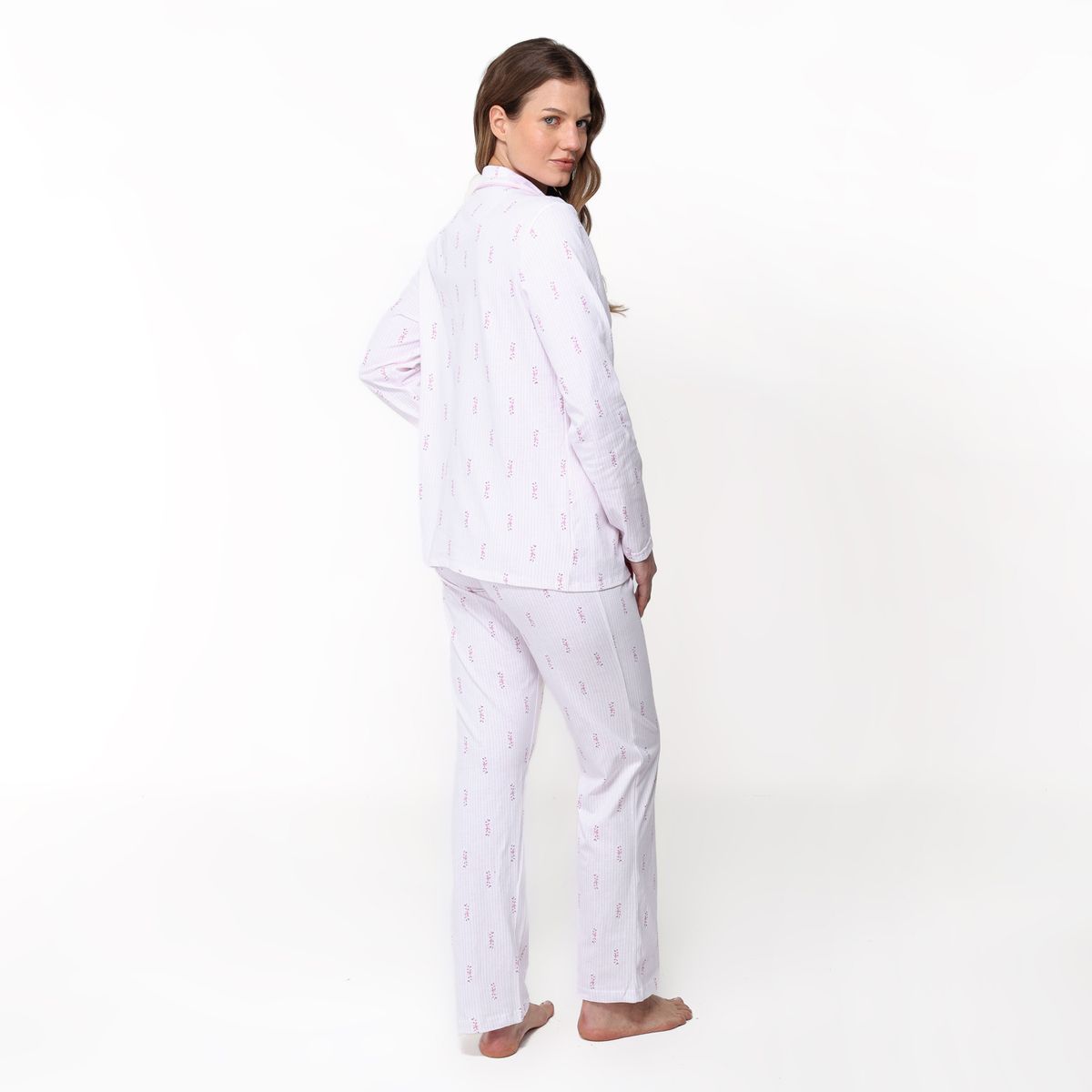 SOUTHLAND - Pijama completa con pantalón Mujer Largo Manga larga de Algodón Southland
