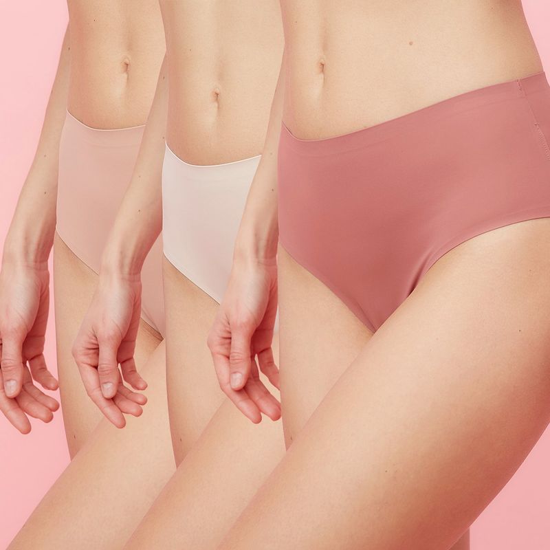 BLU - Calzón tiro alto Pack de 3 Invisible Mujer Blu 