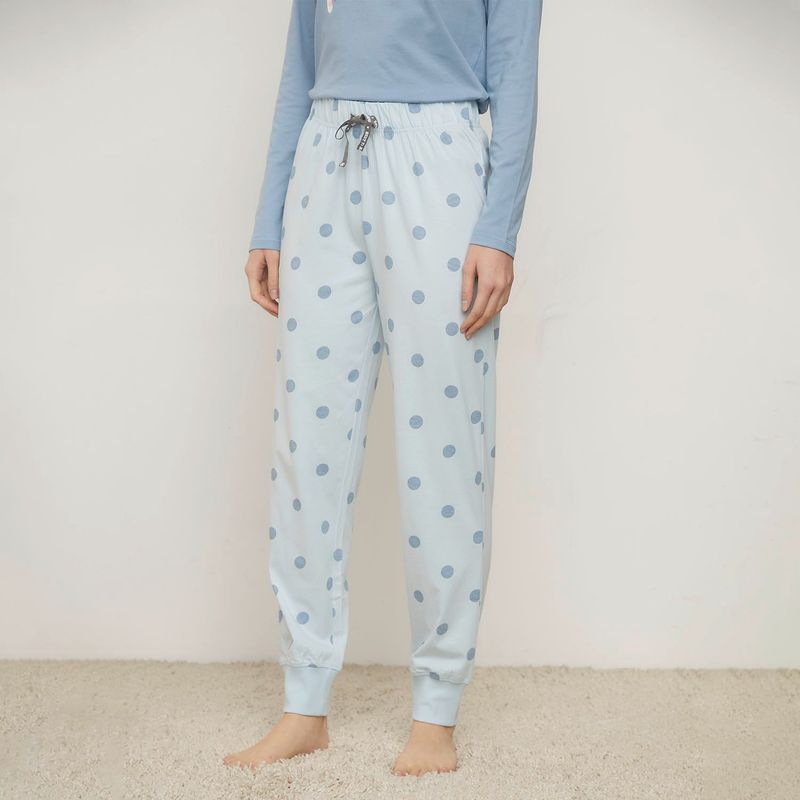 SYBILLA - Pantalón de pijama Mujer Largo No aplica de Algodón Sybilla