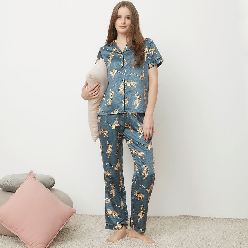 SYBILLA - Pijama completa con pantalón para Mujer Manga corta Sybilla