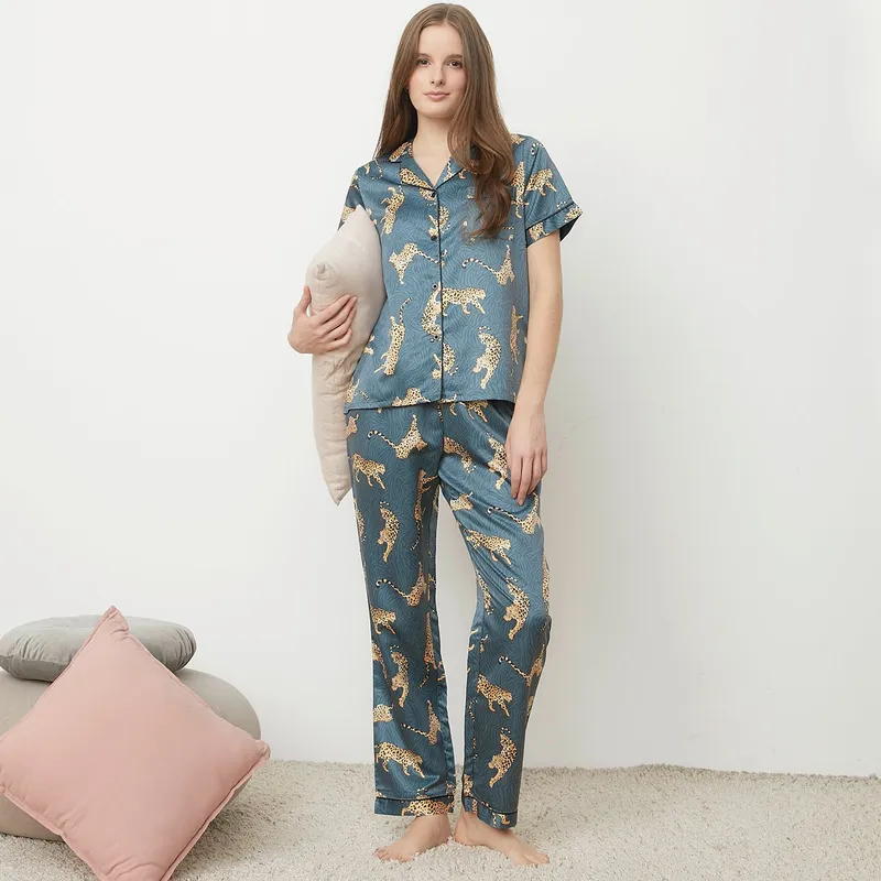 SYBILLA - Pijama completa con pantalón para Mujer Manga corta Sybilla