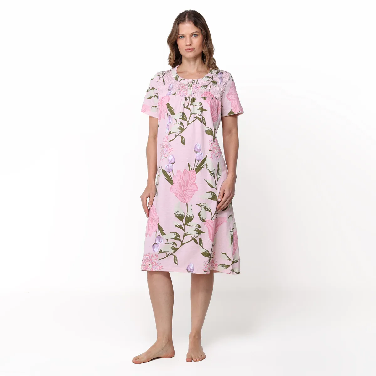 SOUTHLAND - Camison Mujer Medio Manga corta de Algodón Southland