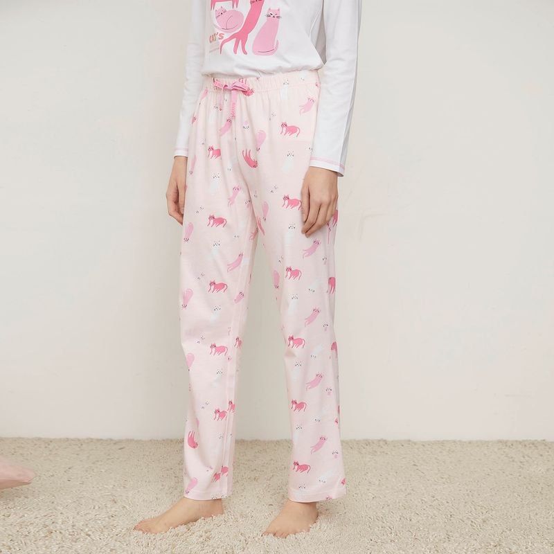 SYBILLA - Pantalón de pijama Mujer Largo No aplica de Algodón Sybilla