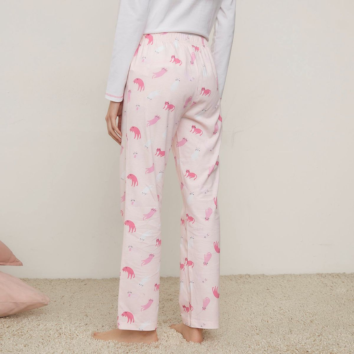 SYBILLA - Pantalón de pijama Mujer Largo No aplica de Algodón Sybilla