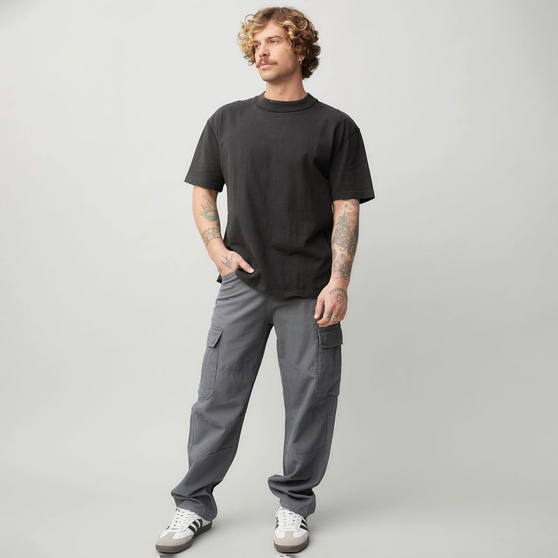 DENIMLAB - Pantalón cargo Hombre Baggy de Algodón Denimlab