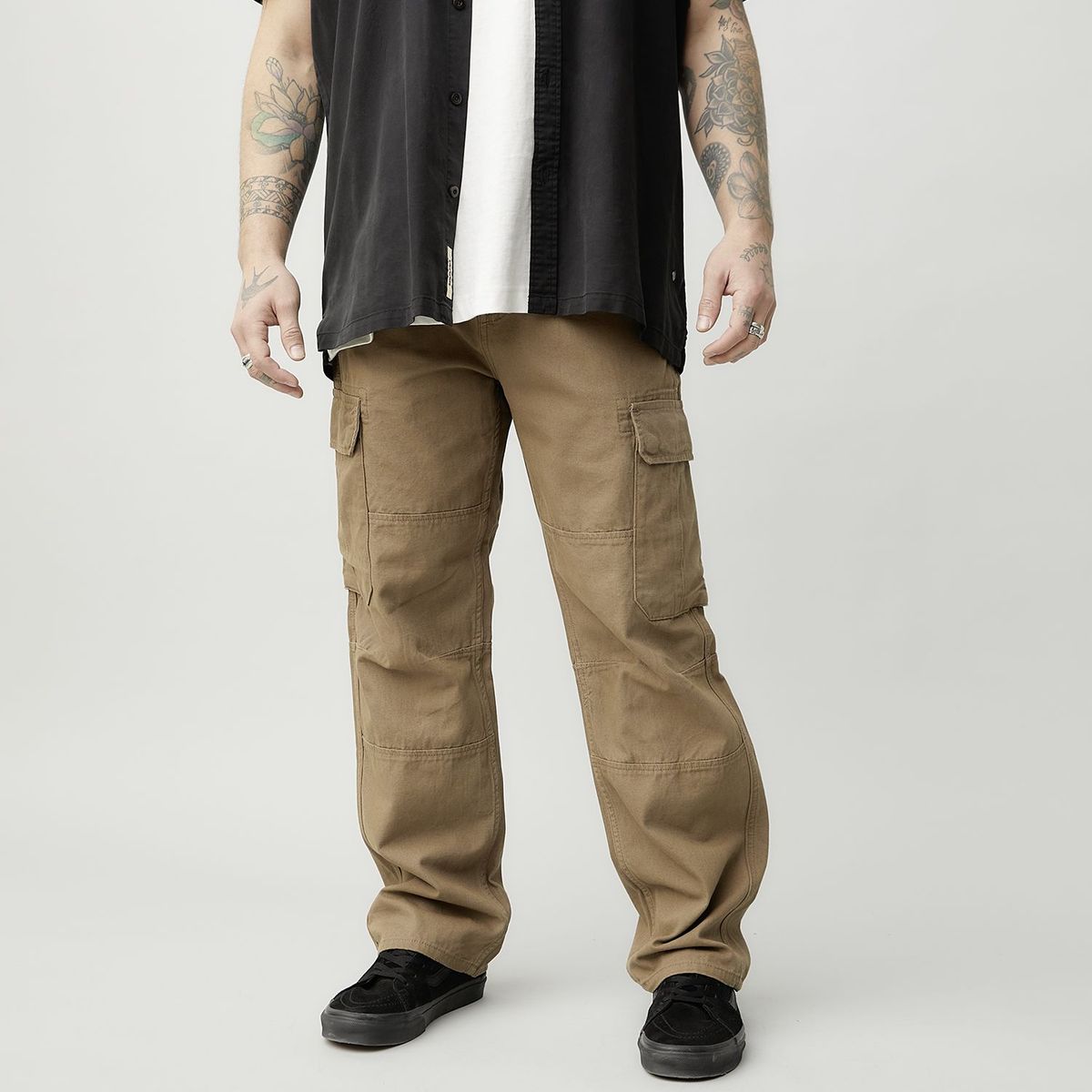 DENIMLAB - Pantalón cargo Hombre Baggy de Algodón Denimlab
