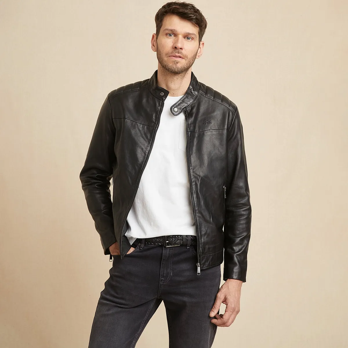 LA MARTINA - Chaqueta de cuero Hombre La Martina