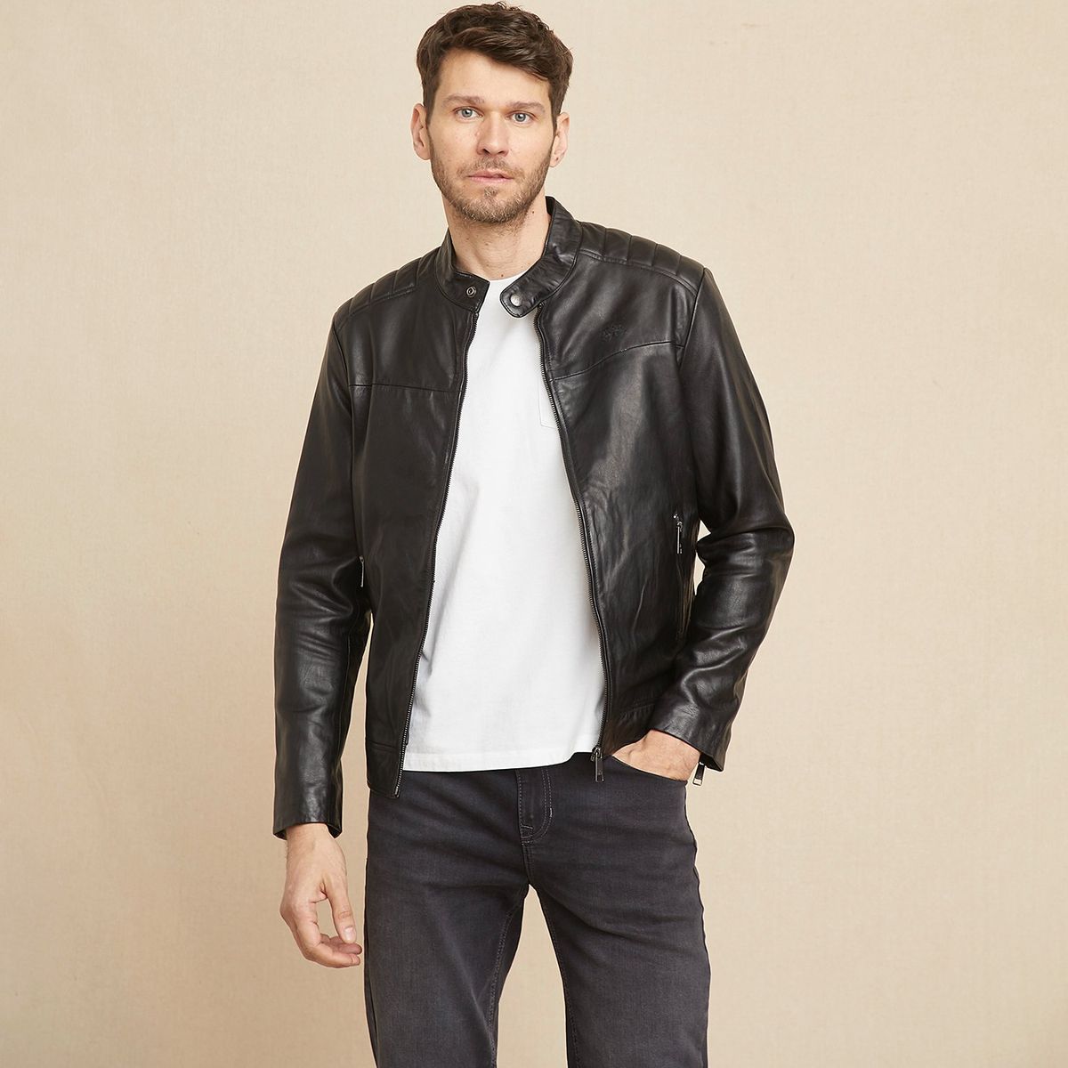 LA MARTINA - Chaqueta de cuero Hombre La Martina