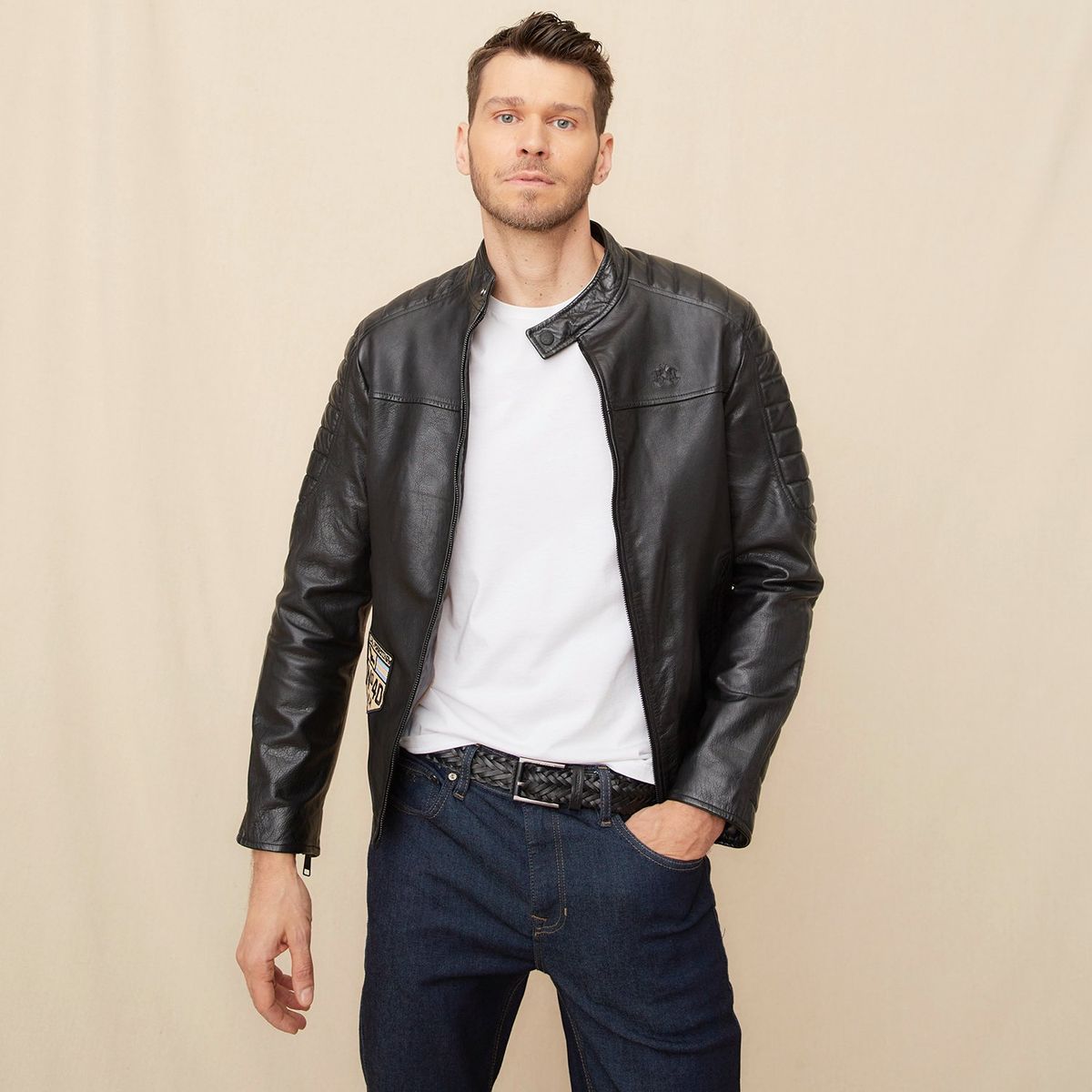 LA MARTINA - Chaqueta de cuero Hombre La Martina