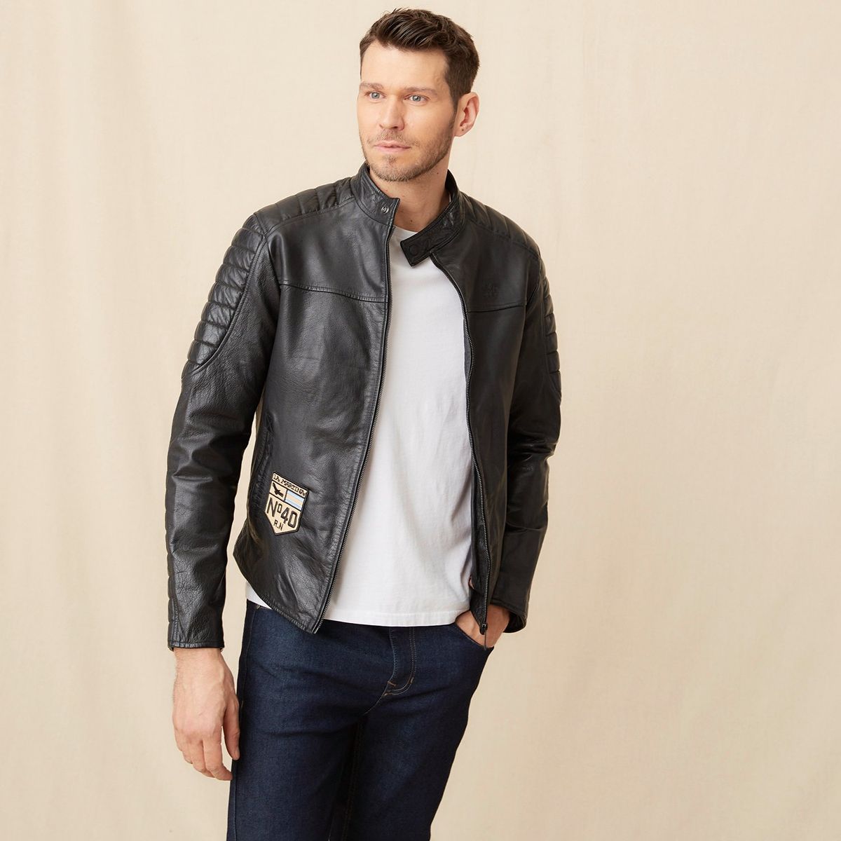 LA MARTINA - Chaqueta de cuero Hombre La Martina