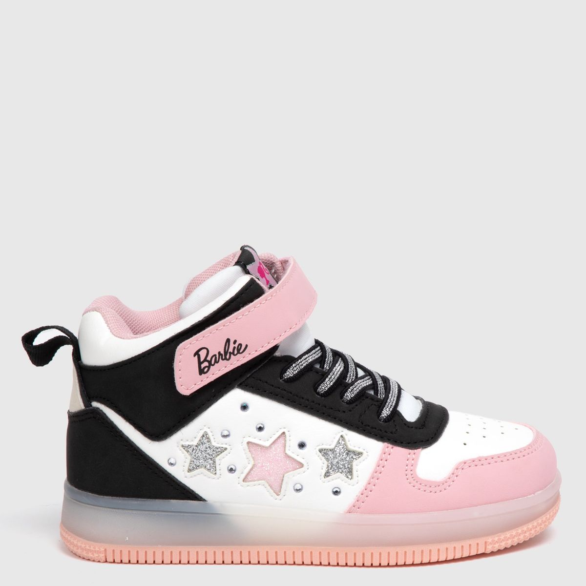 BARBIE - Tenis con luces L Tall K Br Barbie Niña con Velcro