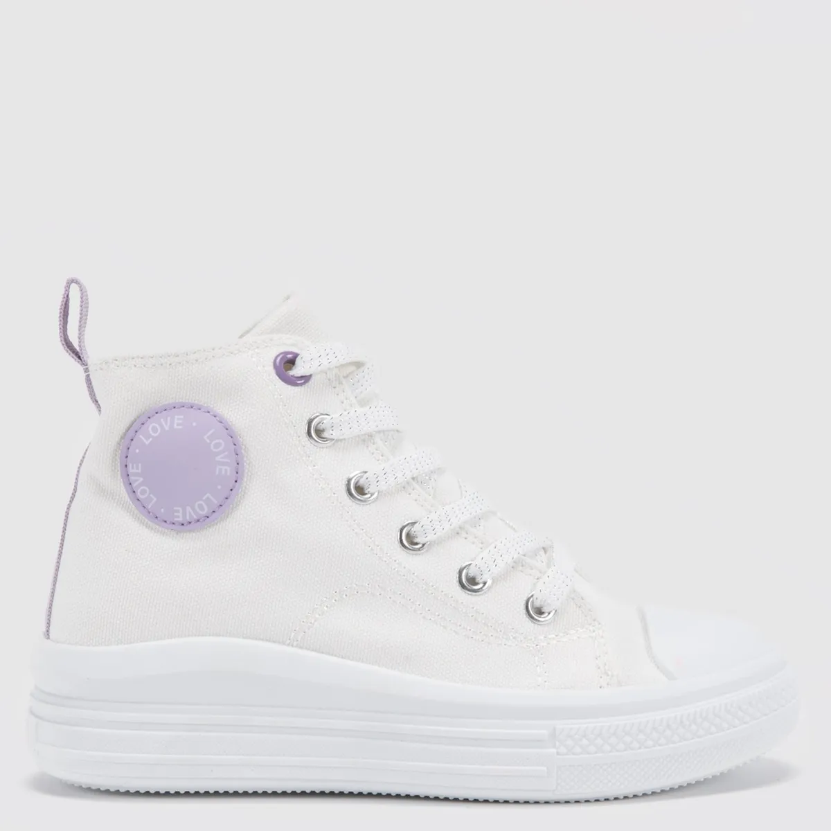 ELV - Tenis moda ELV Sp Canvhi J Niña Blancos