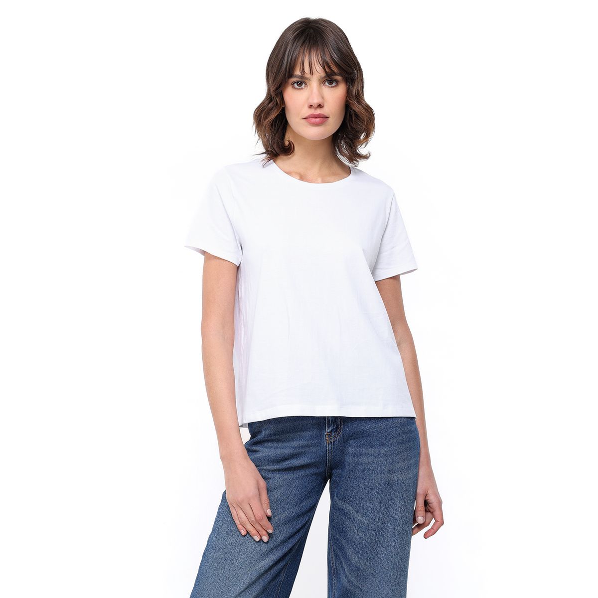 BASEMENT - Camiseta Mujer Manga corta de Algodón Basement