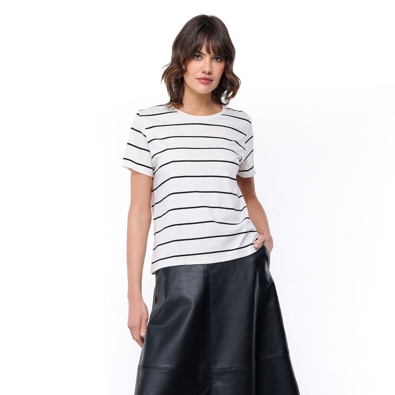 BASEMENT - Camiseta Mujer Manga corta de Algodón Basement