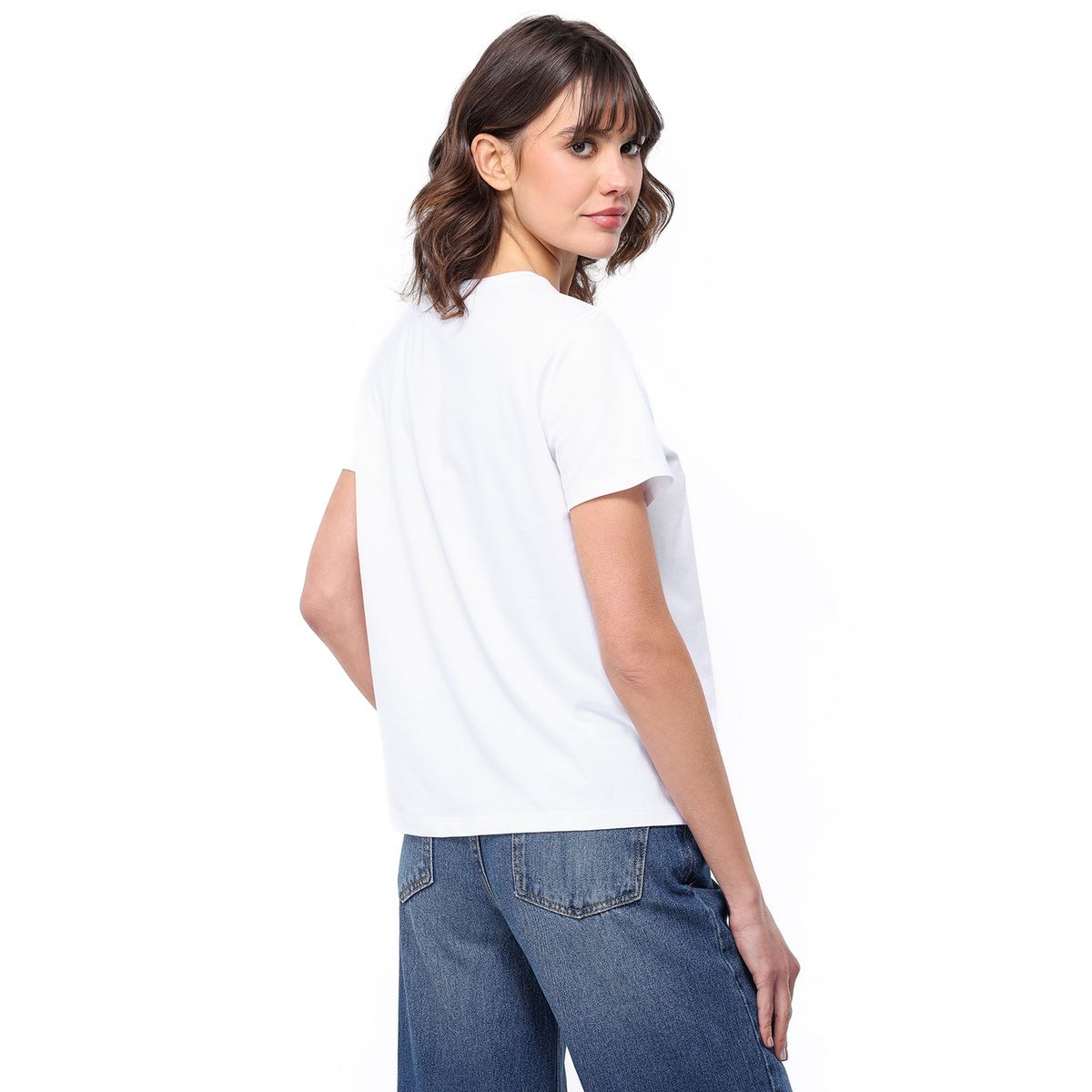 BASEMENT - Camiseta Mujer Manga corta de Algodón Basement