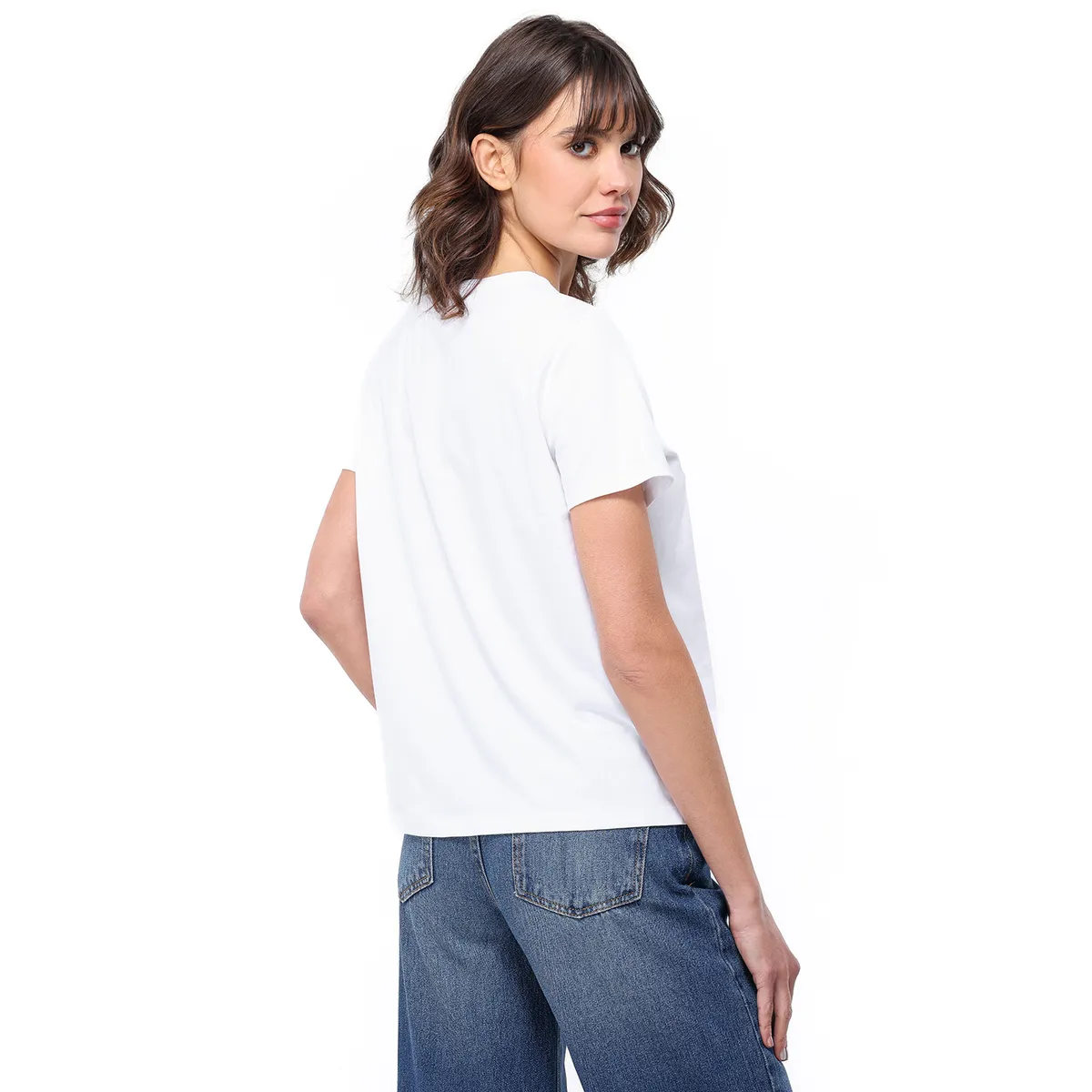 BASEMENT - Camiseta Mujer Manga corta de Algodón Basement