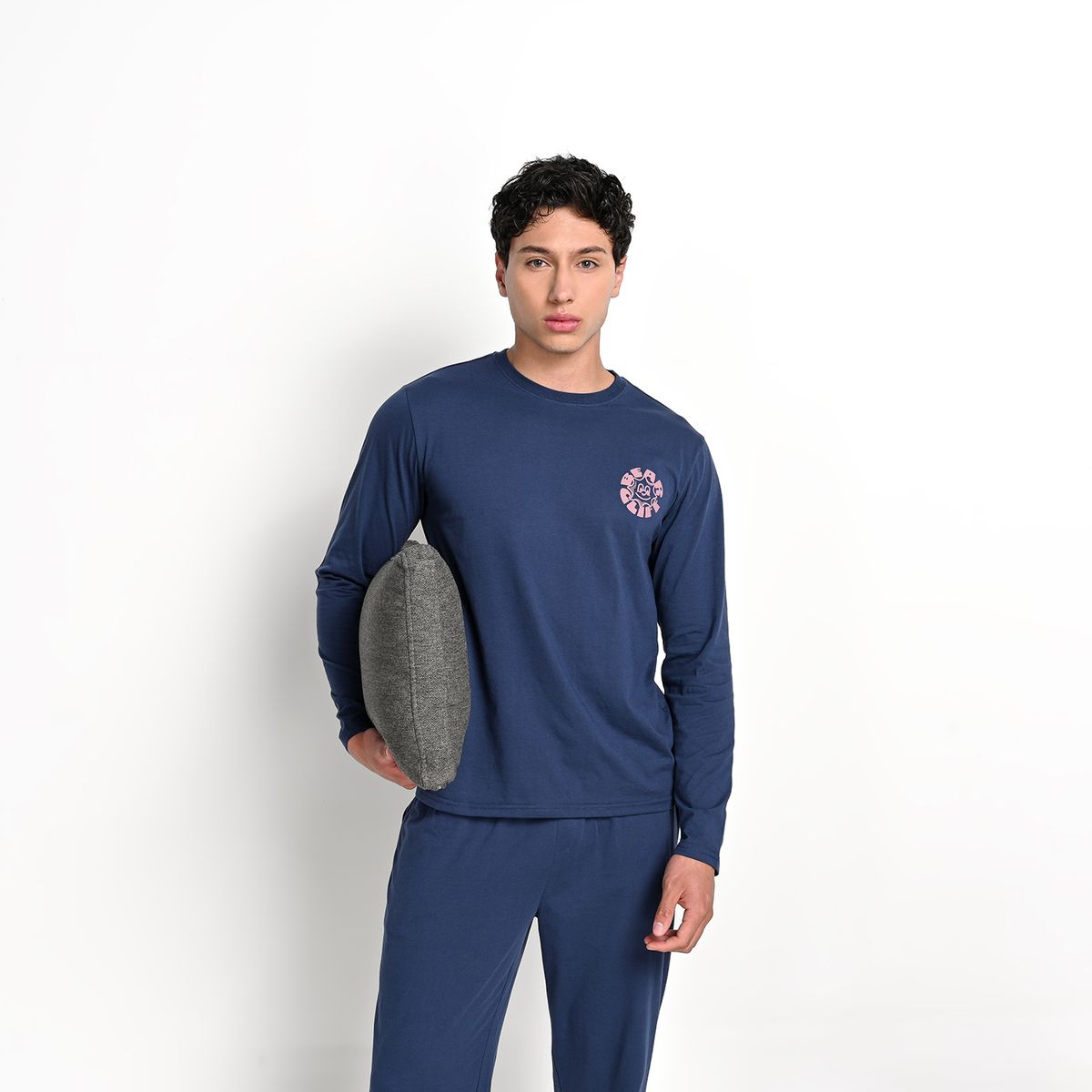 BEARCLIFF - Pijama Hombre Largo Manga larga de Algodón BEARCLIFF