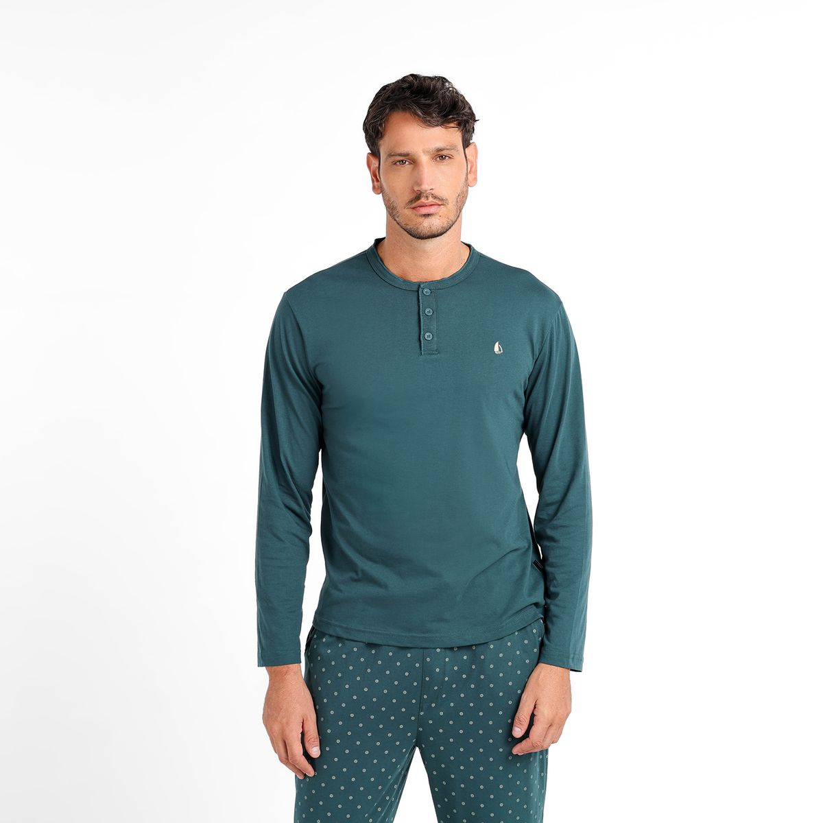 NEWPORT - Pijama Hombre Largo Manga larga de Algodón NEWPORT