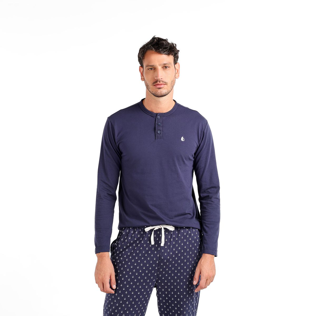 NEWPORT - Pijama Hombre Largo Manga larga de Algodón NEWPORT