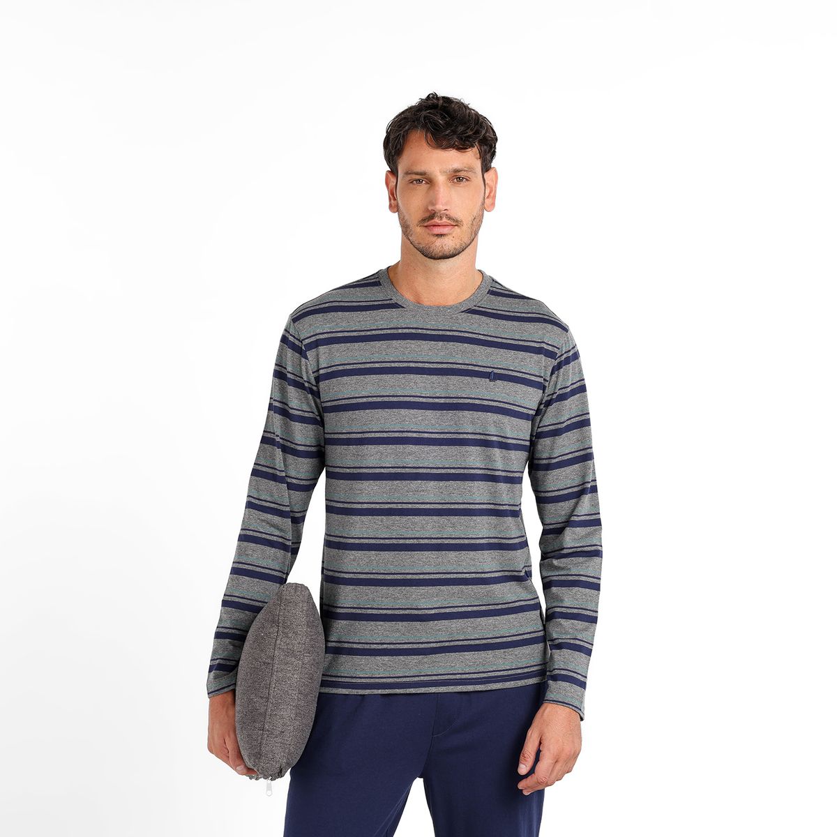 NEWPORT - Pijama Hombre Largo Manga larga de Rayas de Algodón NEWPORT